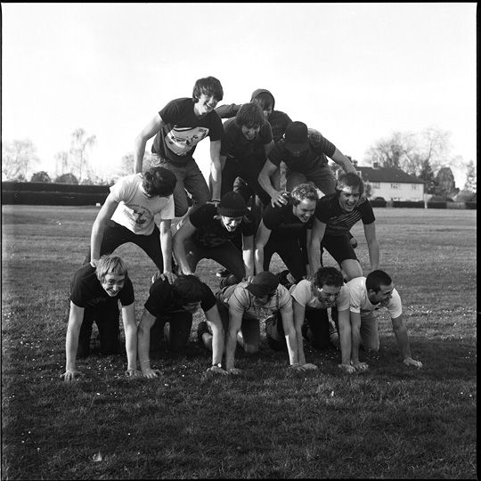 human pyramid!
