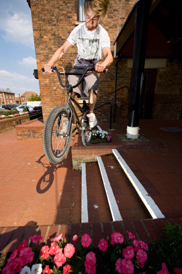 half rotation down three steps