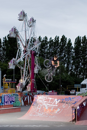 "the last night of the fair, by the big wheel generator"