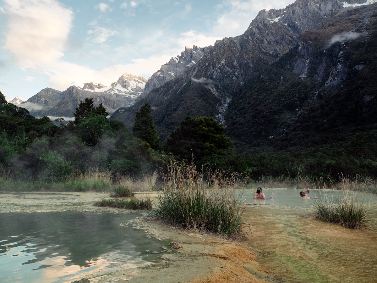 Welcome Flat hot pools, evening